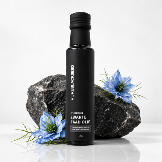 Fles Ethiopische zwartezaadolie van Pure Black Seed 100 ml