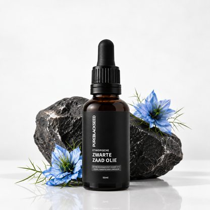 Fles Ethiopische zwartezaadolie van Pure Black Seed 50 ml